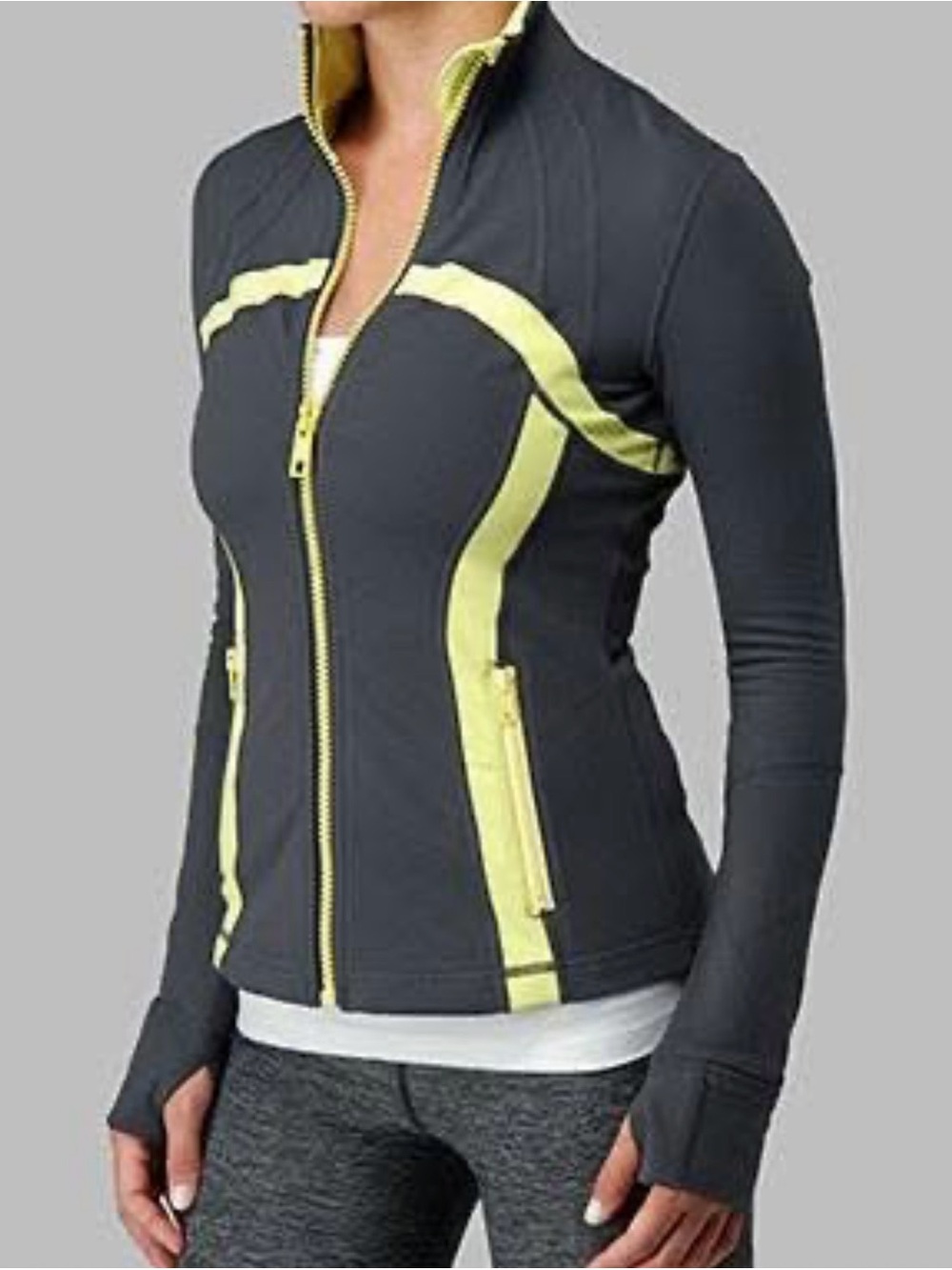 Lululemon Define Jacket Coal Citron 8